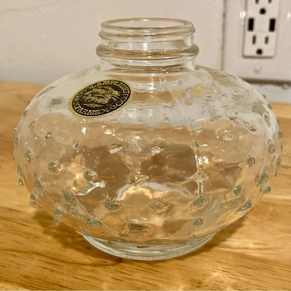 Vintage Lamplight Farms Glass Lamp Hurricane Chimney Wick Paraffin Wales Unused